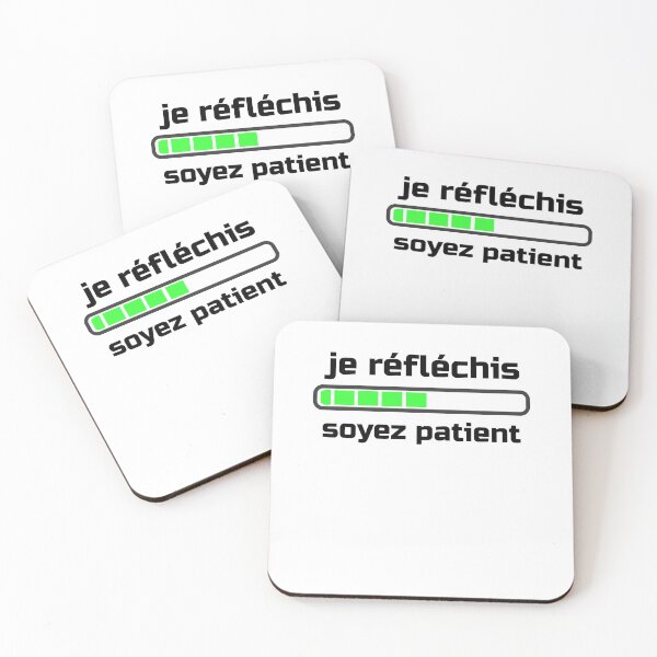 Aperçu de l'œuvre je réfléchis soyez patient humour créée et vendue par la-petite-folie.