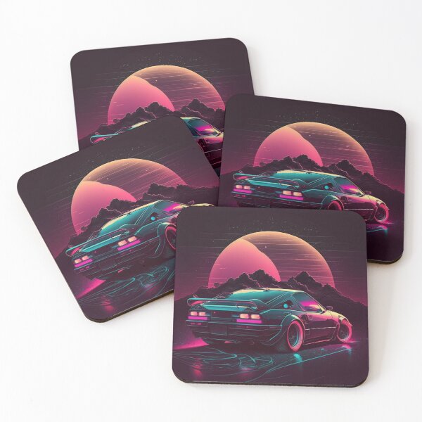 Item preview, Neon 80s Inspired Toyota Synthwave designed and sold by yaekus.