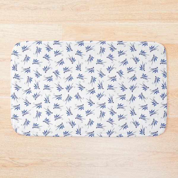 Item preview, Petrikyvka blue twig. An interesting plant print for your creativity, for printing on things, on fabric designed and sold by Sunflower-7.