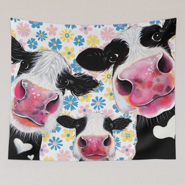 Item preview, Have you herd the moos? - Floral cow flower aesthetic, cool cow farmyard animal designed and sold by Flowerartlovers.