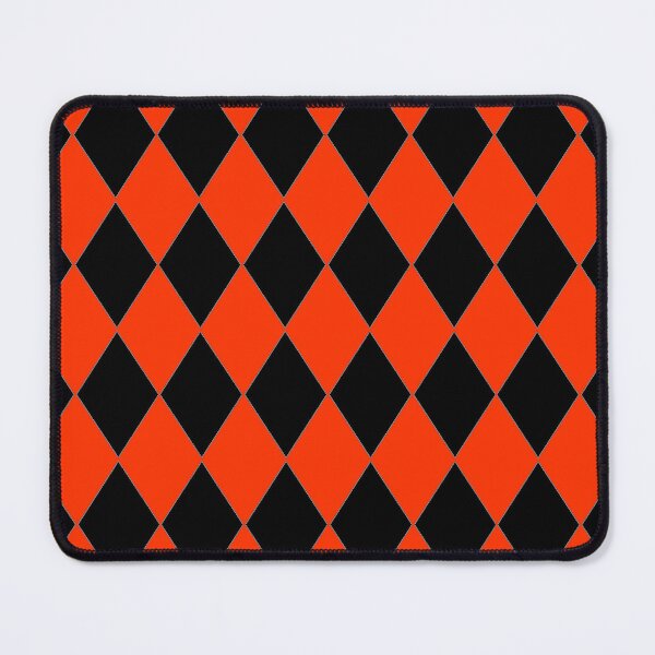 Item preview, ORANGE AND BLACK HARLEQUIN Pattern For Halloween Costumes #HALLOWEENCOSTUME designed and sold by ozcushionstoo.
