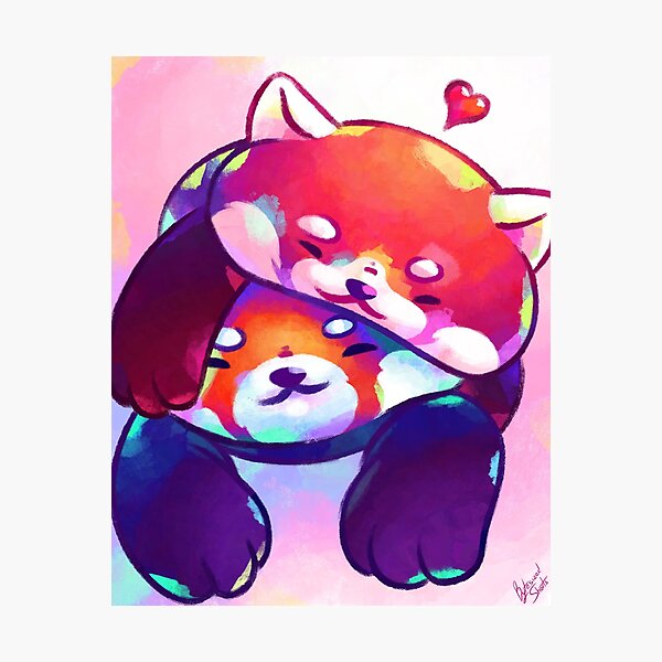 A Red Panda’s Valentine’s Photographic Print