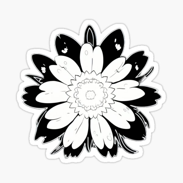 Item preview, Black and white flower designed and sold by BNZ3.