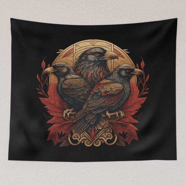 Item preview, Huginn and Muninn Viking Ravens designed and sold by Odd World.