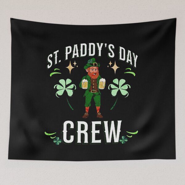Item preview, St Paddy's Day Crew Beer Clover Shamrock Leprechaun St Patrick's Day Lucky  designed and sold by CarantinedChaos.
