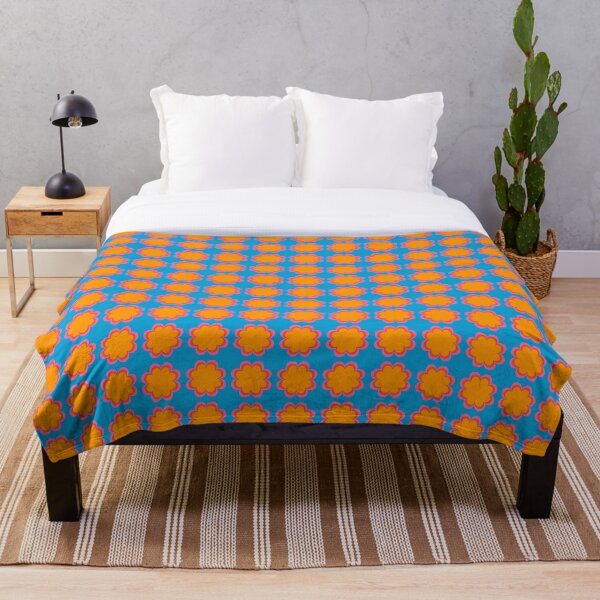 Item preview, Blue, pink, orange, yellow seventies style scandi flower designed and sold by Kimmygowland.