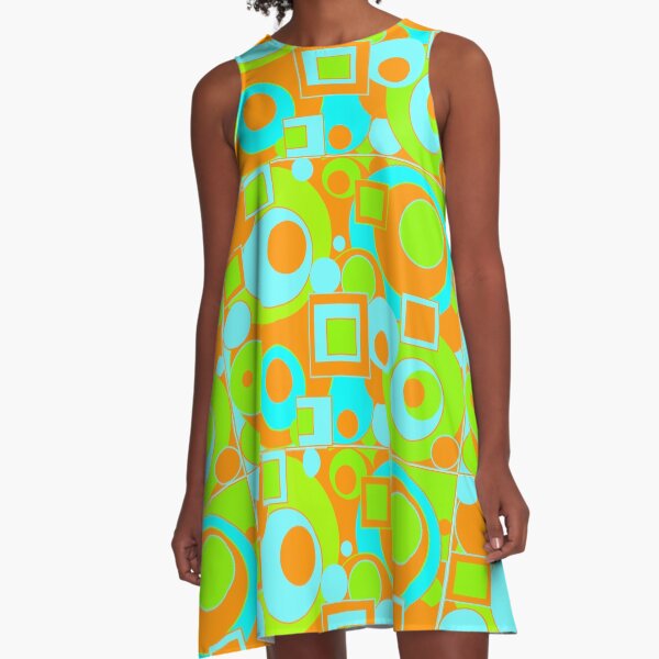Circles and Squares A-Line Dress