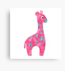 Giraffe Watercolor Canvas Print
