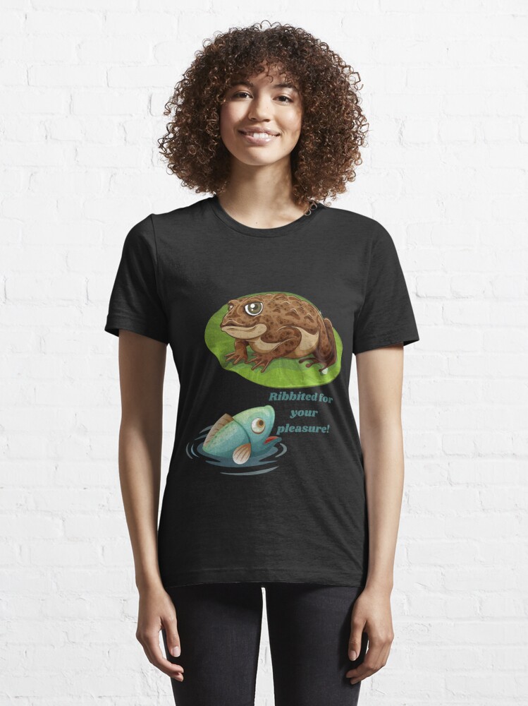 Ribbited for your pleasure! Fish and frog.  Essential T-Shirt for Sale by  courtney petersen