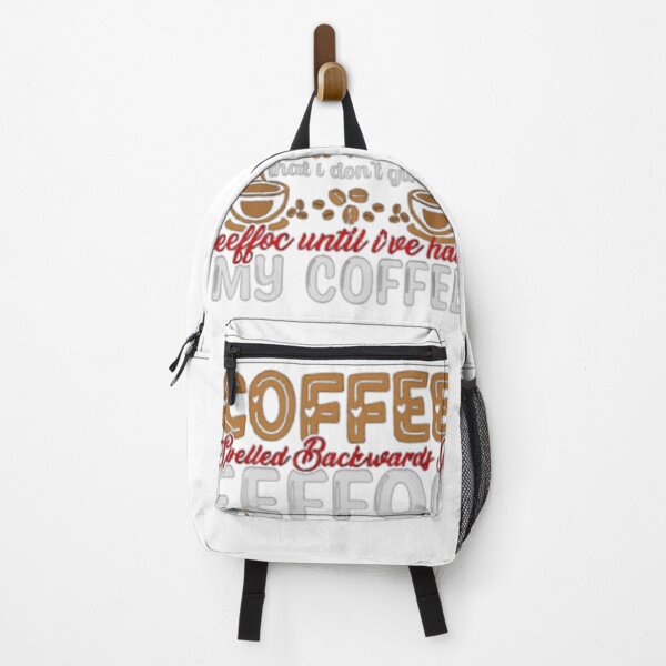 Item preview, Coffee Spelled Backwards Is Eeffoc just know that i don't give eeffoc until i"ve had my coffee Cat Drinking Classic T-Shirt designed and sold by Sticky-bubble ⭐️⭐️⭐️.
