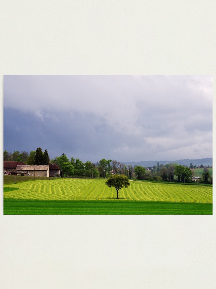 Thumbnail 2 of 3, Photographic Print, Clouds and light on the french countryside designed and sold by patmo.