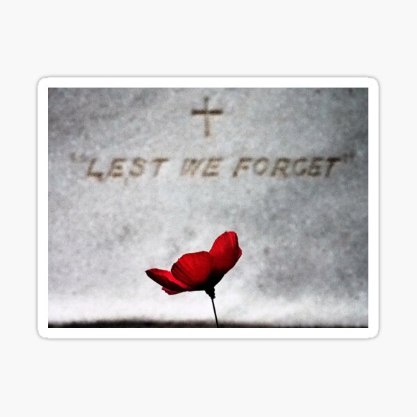 Lest We Forget Sticker