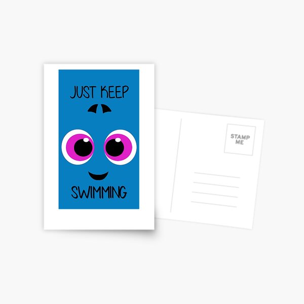 Dory Finden Einfach Weiter Schwimmen Postkarte Von Letitbeglee Redbubble