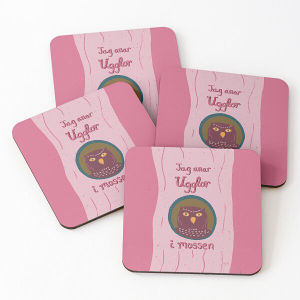 Item preview, Jag Anar Ugglor i Mossen | I Suspect Owls in the Bog | pink purple designed and sold by Ingrid Poole.