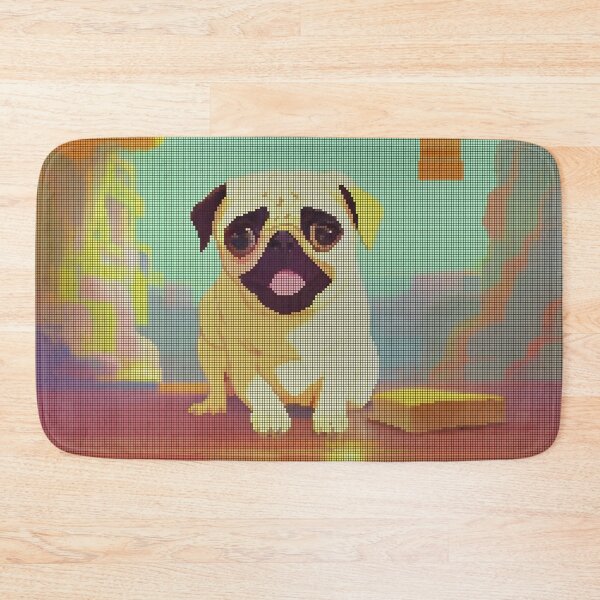 Item preview, Neon Colorful Abstract Pug 8-bit Pixel Art designed and sold by PixelDripped.