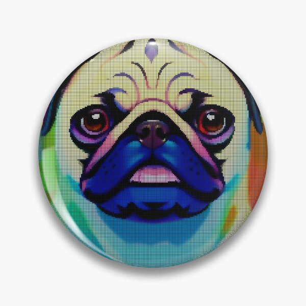 Item preview, Neon Colorful Abstract Pug 8-bit Pixel Art designed and sold by PixelDripped.