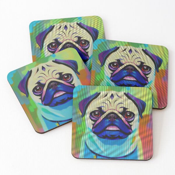 Item preview, Neon Colorful Abstract Pug 8-bit Pixel Art designed and sold by PixelDripped.