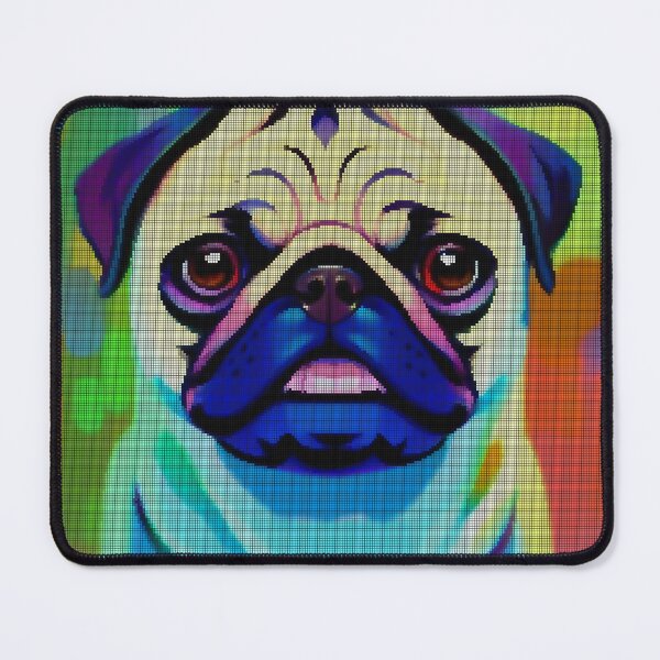Item preview, Neon Colorful Abstract Pug 8-bit Pixel Art designed and sold by PixelDripped.