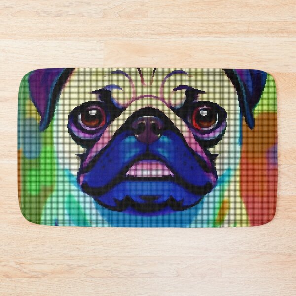 Item preview, Neon Colorful Abstract Pug 8-bit Pixel Art designed and sold by PixelDripped.