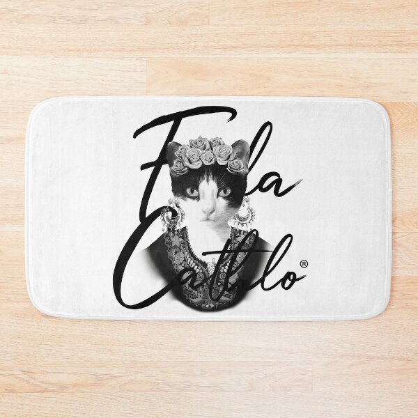 Item preview, White And Black Cat Frida Cathlo version of - Frida Kahlo designed and sold by Jaime Ortiz.