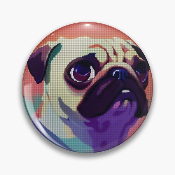 Item preview, Neon Colorful Abstract Pug 8-bit Pixel Art designed and sold by PixelDripped.