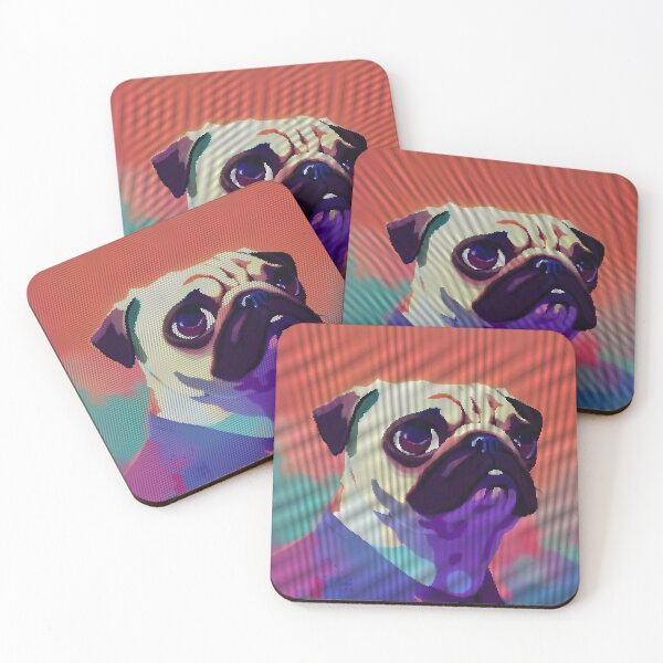 Item preview, Neon Colorful Abstract Pug 8-bit Pixel Art designed and sold by PixelDripped.