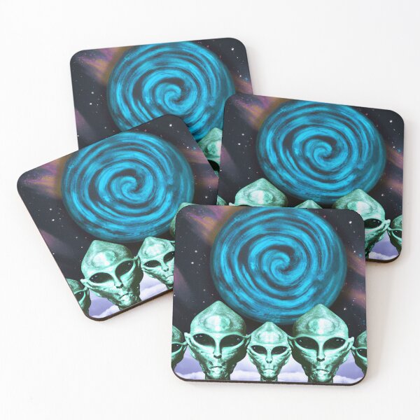 Item preview, Surreal Cosmic Alien Heads designed and sold by miguelscanvas.
