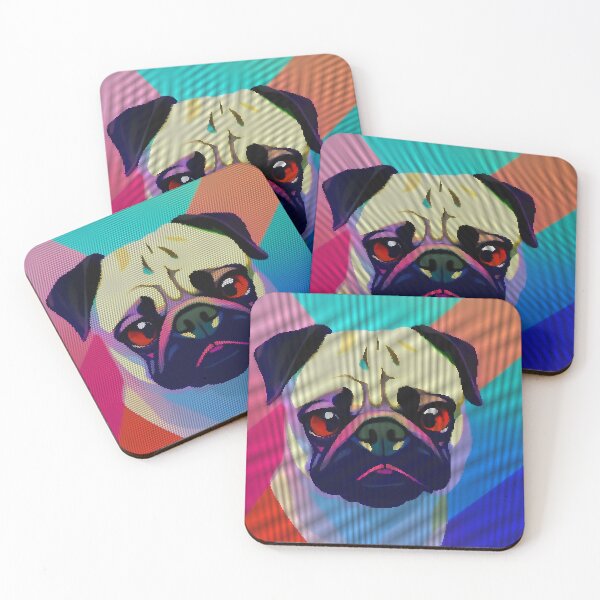 Item preview, Neon Colorful Abstract Pug 8-bit Pixel Art designed and sold by PixelDripped.