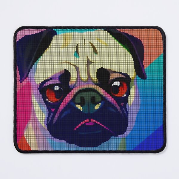 Item preview, Neon Colorful Abstract Pug 8-bit Pixel Art designed and sold by PixelDripped.