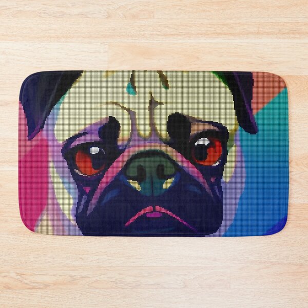 Item preview, Neon Colorful Abstract Pug 8-bit Pixel Art designed and sold by PixelDripped.
