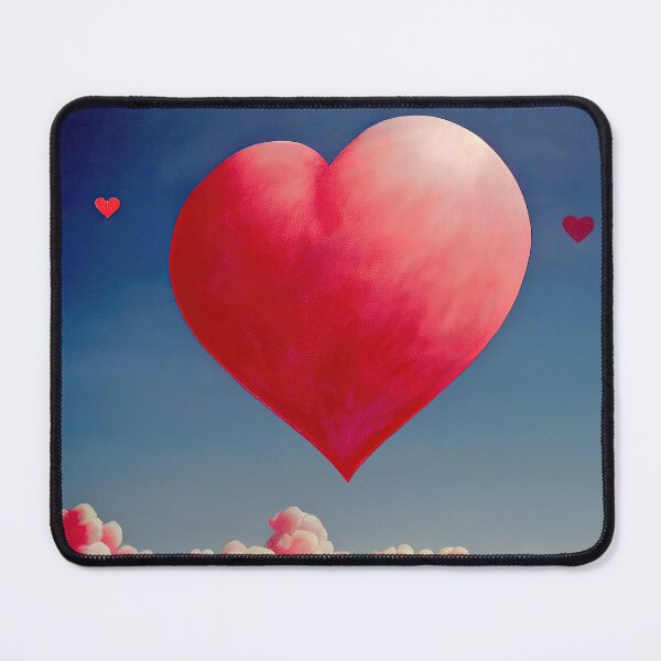 Item preview, red heart floating between clouds  designed and sold by Arthoughts.