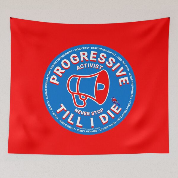 Artikelvorschau, PMD00437 Progressive Movement entwirft Megaphon für progressive Aktivisten oder Demokraten oder Bernie Sanders-Anhänger mit Zielen entworfen und verkauft von ProgressiveLeft.