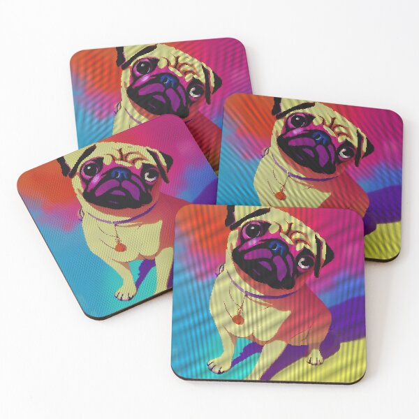 Item preview, Neon Colorful Abstract Pug 8-bit Pixel Art designed and sold by PixelDripped.