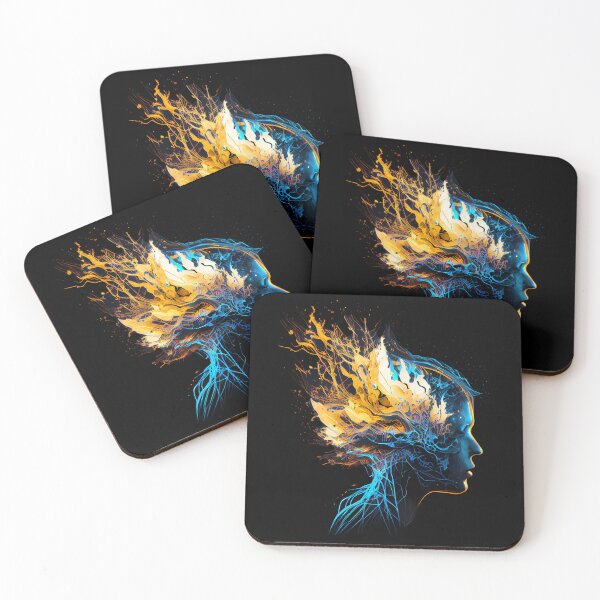 Item preview, Cerebellum - her mind ablaze with brilliant, shimmering gold designed and sold by Roberts Birze.