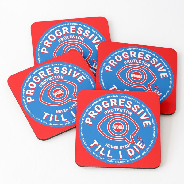 Item preview, PMD00438 Progressive Movement Designs Woke symbol for Progressive protestors or Democrats or Bernie Sanders supporters with goals designed and sold by ProgressiveLeft.