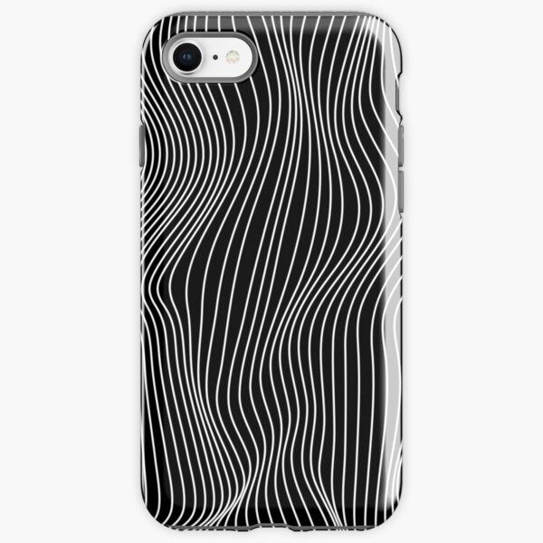 Einfaches geometrisches Schwarzweiss-Design. iPhone Robuste Hülle