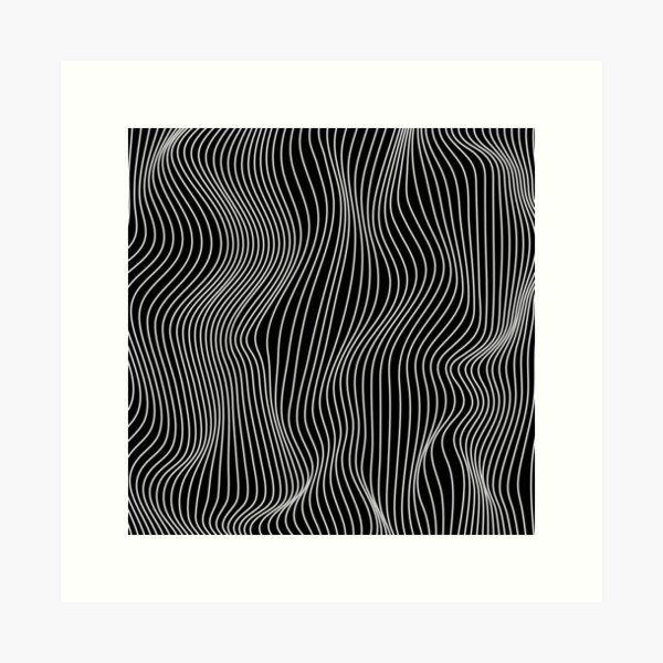 Optical Illusion Minimal Lines Art Print