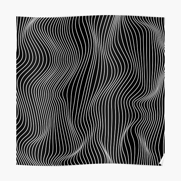 Optical Illusion Minimal Lines Poster