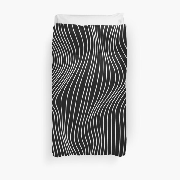 Optical Illusion Minimal Lines Duvet Cover