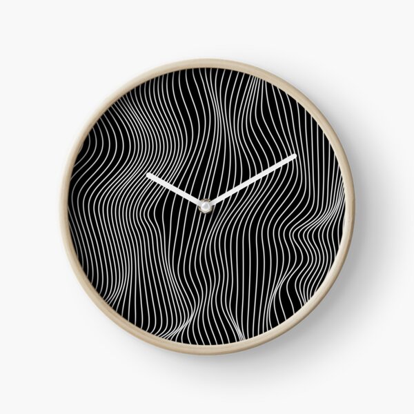 Optical Illusion Minimal Lines Clock