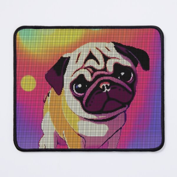 Item preview, Neon Colorful Abstract Pug 8-bit Pixel Art designed and sold by PixelDripped.