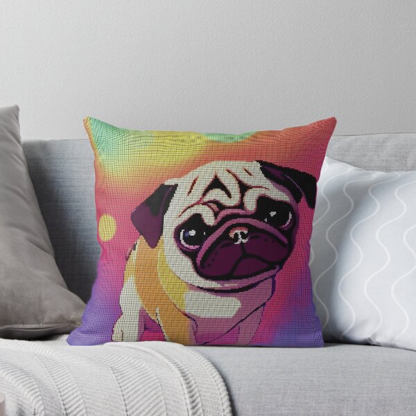 Item preview, Neon Colorful Abstract Pug 8-bit Pixel Art designed and sold by PixelDripped.