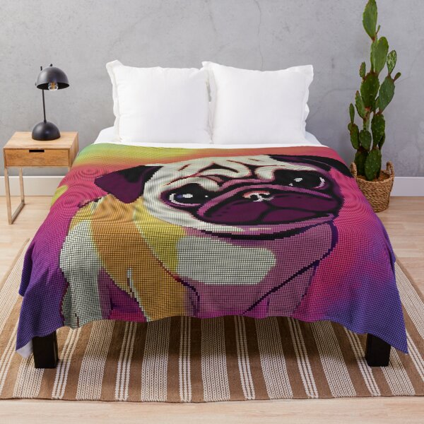 Item preview, Neon Colorful Abstract Pug 8-bit Pixel Art designed and sold by PixelDripped.