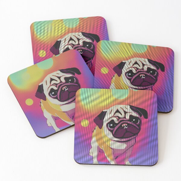 Item preview, Neon Colorful Abstract Pug 8-bit Pixel Art designed and sold by PixelDripped.
