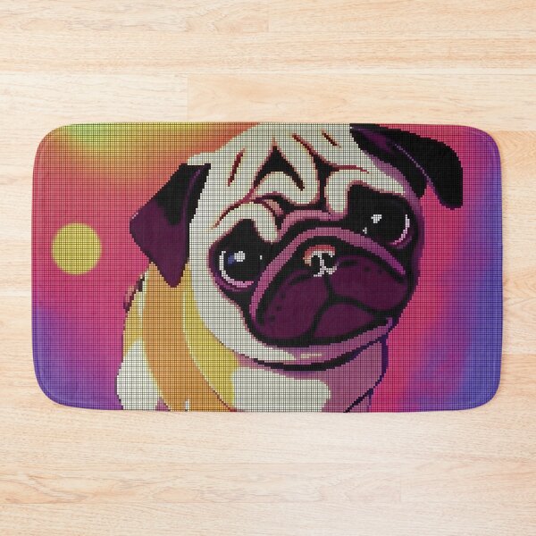 Item preview, Neon Colorful Abstract Pug 8-bit Pixel Art designed and sold by PixelDripped.