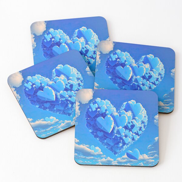 Item preview, Blue hearts in the sky designed and sold by Arthoughts.