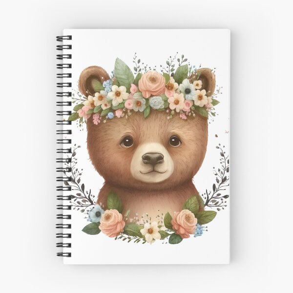 Item preview, Baby bear cub with flowers designed and sold by luisraultg.