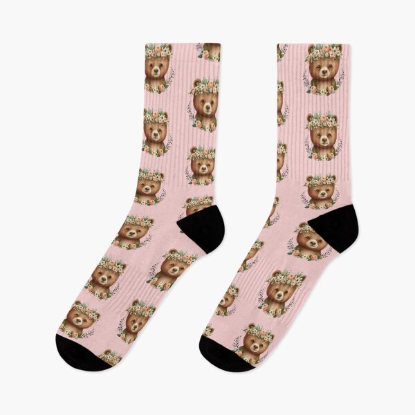 Item preview, Baby bear cub with flowers designed and sold by luisraultg.