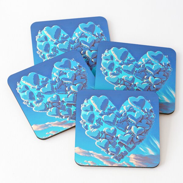 Item preview, Blue hearts in the sky designed and sold by Arthoughts.