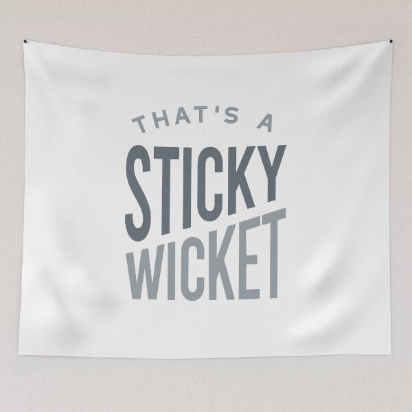 Item preview, Funny Cricket That's a Sticky Wicket designed and sold by whyitsme.